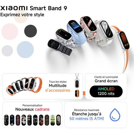 Montre connectée XIAOMI Smart Band 9 Argent Reconditionné