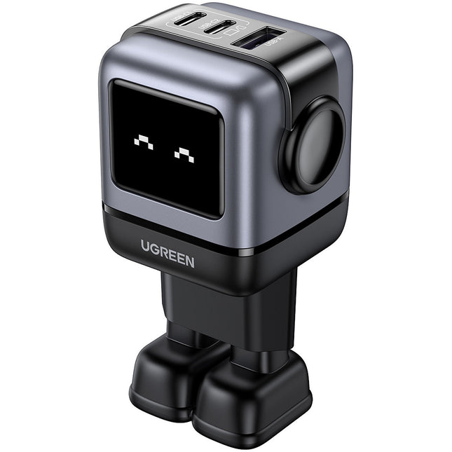 Chargeur UGREEN Robot 2ports USBC 1 port USBA Noir 65W