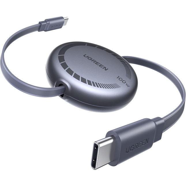 Câble USB C UGREEN Cable Rectractable 1m Noir 100W