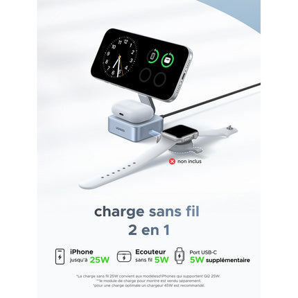 Station de charge UGREEN Magnetique 2 en 1