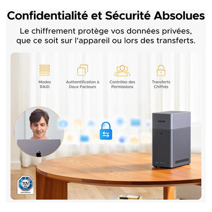 Serveur NAS UGREEN Serveur NAS 2 baies DH2300 Gris