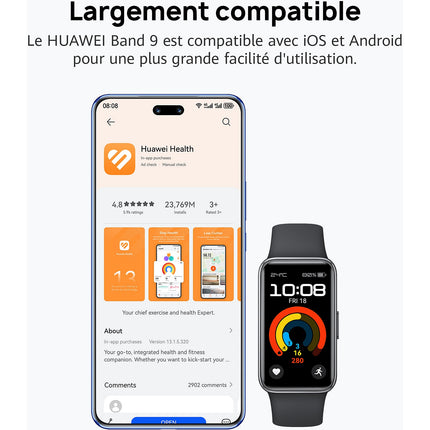Montre connectée HUAWEI Band 9 Noir Reconditionné
