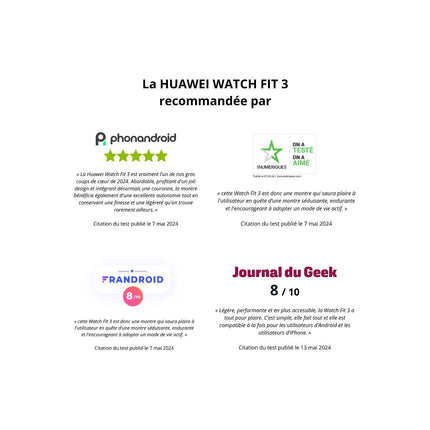 Montre connectée HUAWEI Watch Fit 3 Noir