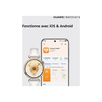 Montre connectée HUAWEI Watch GT6 41mm Blanc