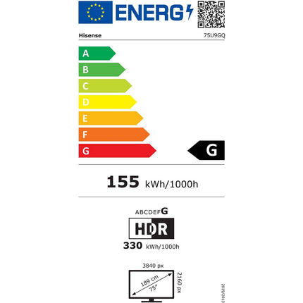 TV QLED HISENSE Mini Led 75U9GQ