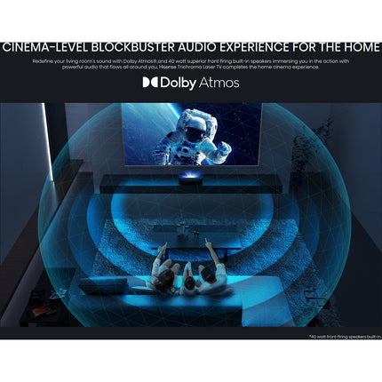 Vidéoprojecteur home cinéma HISENSE 100L9HD Laser TV + écran ALR FRESNEL