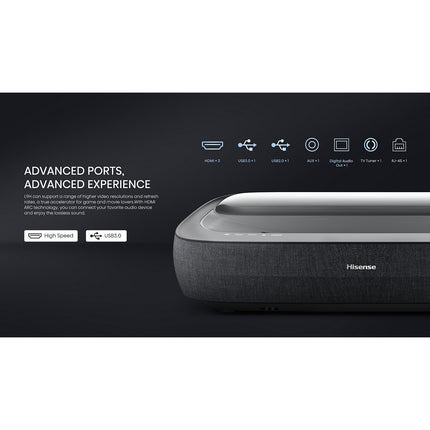 Vidéoprojecteur home cinéma HISENSE 100L9HD Laser TV + écran ALR FRESNEL