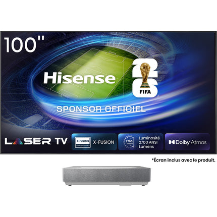 Vidéoprojecteur home cinéma HISENSE 100L5ND Laser TV + écran ALR FRESNEL