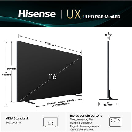 TV RGB HISENSE 100UXQ 2025 ( 253 cm )