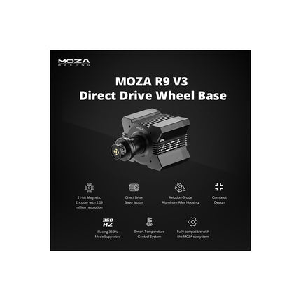 Base de volant MOZA RACING R9 V3 Direct Drive Wheel Base