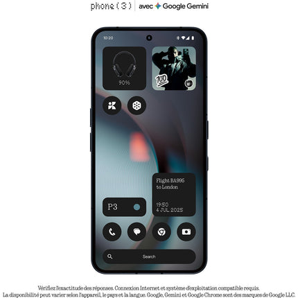 Smartphone NOTHING Phone 3 Noir 256Go 5G