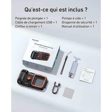 Coque intégrale TELESIN Coque étanche de plongée 20M