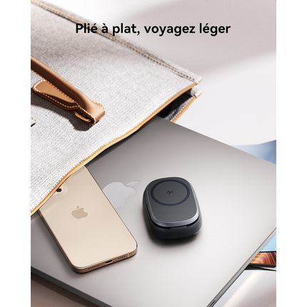 Station de charge INIU 15W Stand MagPro pliable USB-C /Qi2 Noir