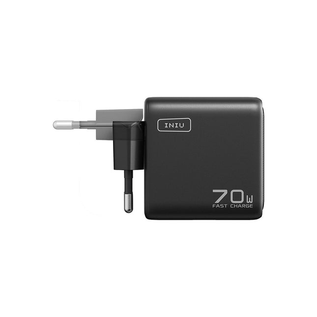 Chargeur INIU 70W pliable Leopard 2 USB-C + USB-A Noir