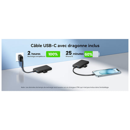 Batterie externe INIU 10000 mAh Pocket Neo USB-A + 2 USB-C