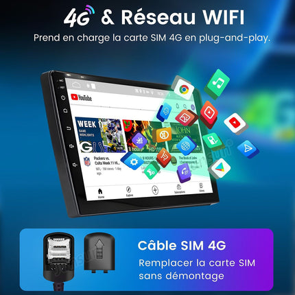 Autoradio connecté JUNSUN pour Vauxhall Mokka 2012-16 128G Carplay