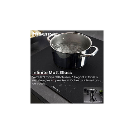 Plaque induction aspirante HISENSE HEH8443BSRWF InfiniteMattGlass