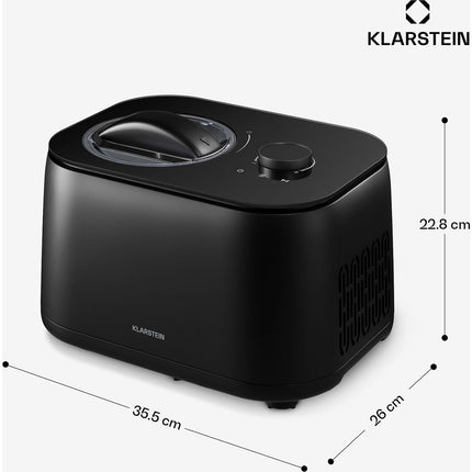 Turbine à glace KLARSTEIN Machine à glace 1L 100W Noir FrostFusion