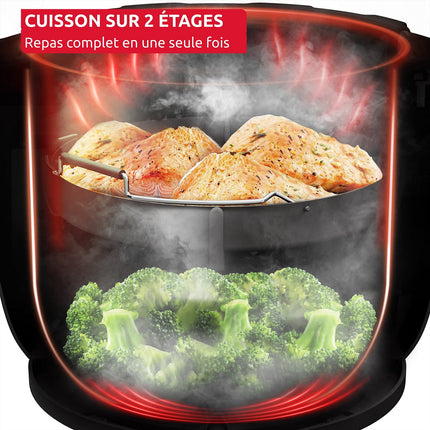 Cookeo MOULINEX Multicuiseur Airfryer Cookeo Infinity sans pale Blanc CE9721F0 16 modes de cuisson, 6,5 L