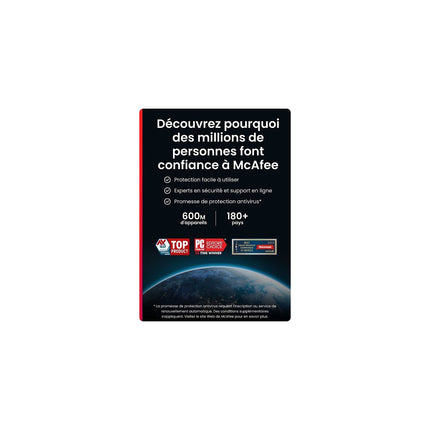 Logiciel antivirus et optimisation MCAFEE Total Protection 3 appareils 1 an