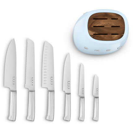 Bloc couteaux SMEG 6 pcs multi-usages