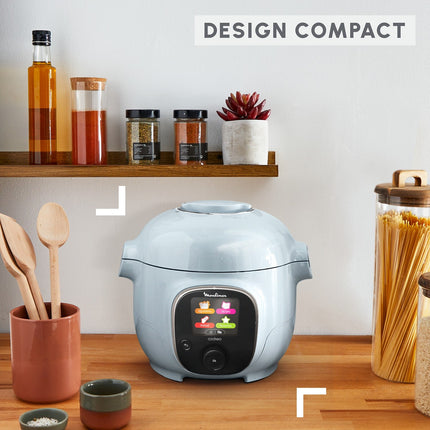 Cookeo MOULINEX Mini Light Blue 150 recettes CE880410