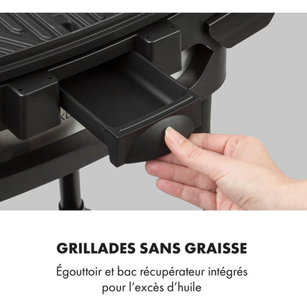 Barbecue électrique KLARSTEIN Gatsby 2000W - 20x32cm- Noir