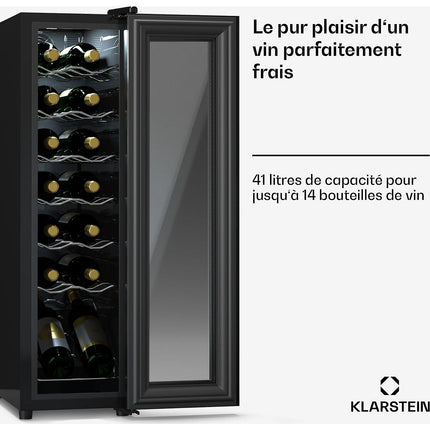 Cave à vin polyvalente KLARSTEIN Shiraz 14 Slim 14bt 5-18°C