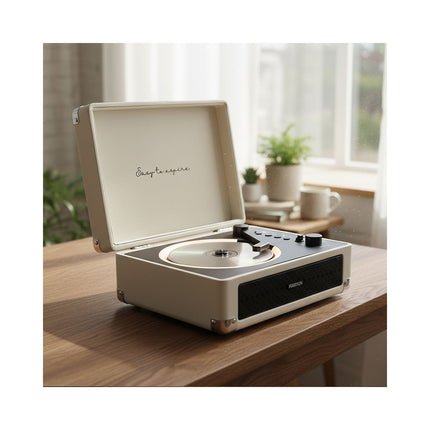 Platine CD PRIXTON Boogie Bluetooth, Radio FM et AUX, Crème