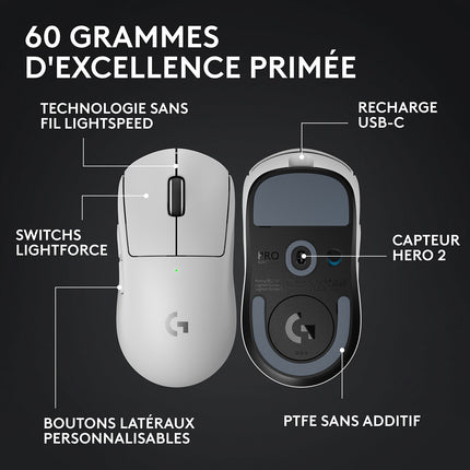 Souris Gamer Sans Fil LOGITECH G PRO X SUPERLIGHT 2 LIGHTSPEED