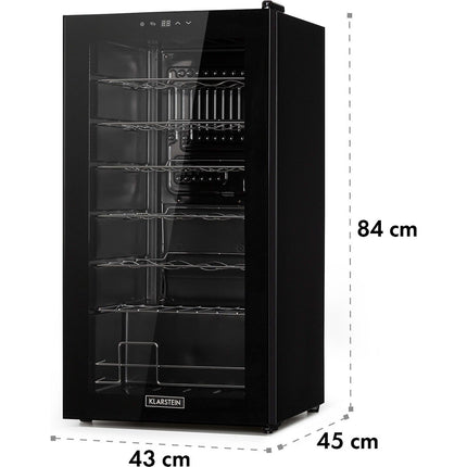 Cave à vin polyvalente KLARSTEIN Shiraz 28 Uno 74L 28bt 5-18°C Tactile