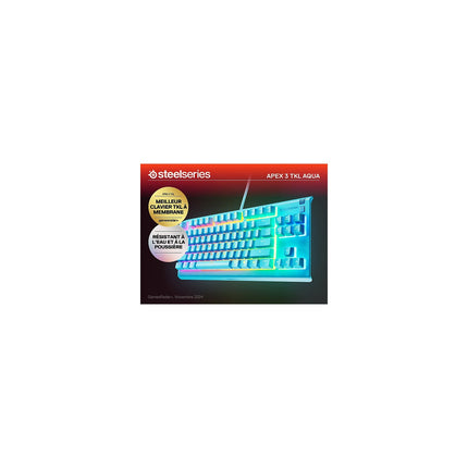 Clavier gamer STEELSERIES Apex 3 TKL Aqua - FR