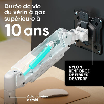 Support écran PC ONKRON Bras Écran PC 13"–32", 10 kg max, G80-BW