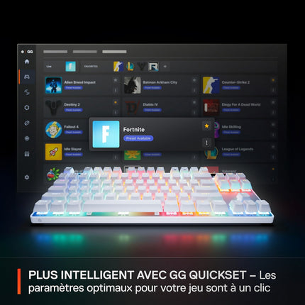 Clavier gamer STEELSERIES Apex Pro TKL Gen 3 FR Blanc