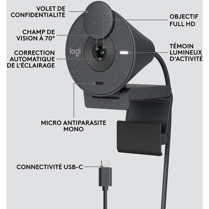 Webcam LOGITECH Brio 300 Full HD avec micro