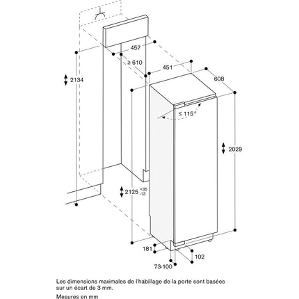 Congélateur encastrable GAGGENAU RF410304 Reconditionné