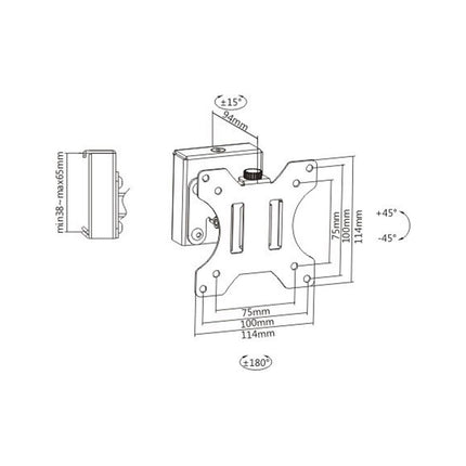 Rail de fixation KIMEX Kit Rail de fixation Slatwall + support