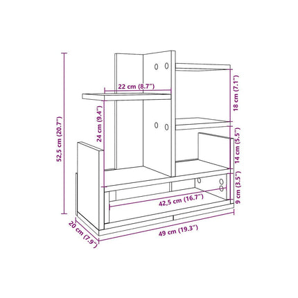 Armoire HELLOSHOP26 Organisateur armoire de bureau 49 x 20 x