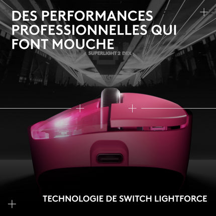 Souris Gamer Sans Fil LOGITECH PRO X SUPERLIGHT 2 DEX LIGHTSPEED
