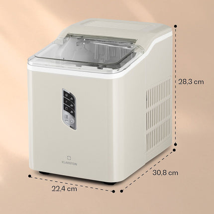 Machine à glaçons KLARSTEIN Albaron - 12 kg/24 - Crème