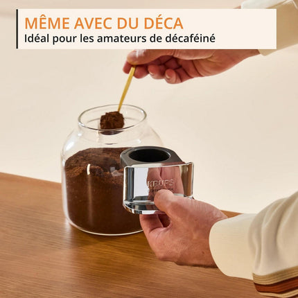 Expresso Broyeur KRUPS Coffee Crush Experience, Machine à café à grains ultra compacte SA403BE0