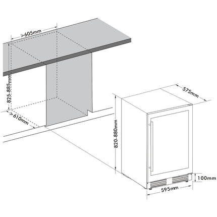 Réfrigérateur pro FRIGELUX d'extérieur RETT136A