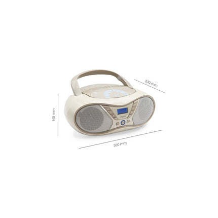 Radio CD MOOOV Lecteur CD Soft Grey avec radio FM et po