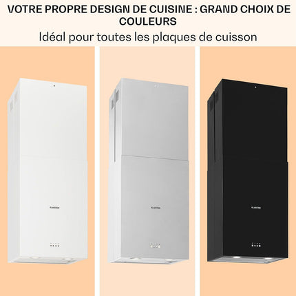 Hotte décorative îlot KLARSTEIN Structura îlot 41 cm 624m³/h LED noir