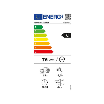 Lave vaisselle encastrable HOTPOINT H7IHP40L MaxiSpace