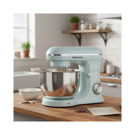 Robot pâtissier PRIXTON KR250 1500 W, 10 Vitesses, 5 L, Bleu