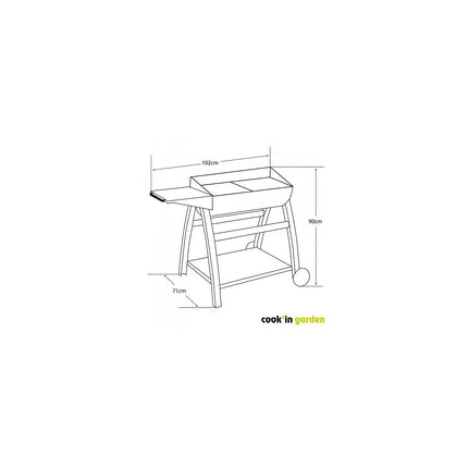 Barbecue charbon COOK'IN GARDEN TONINO 50 noir sur chariot 50 cm