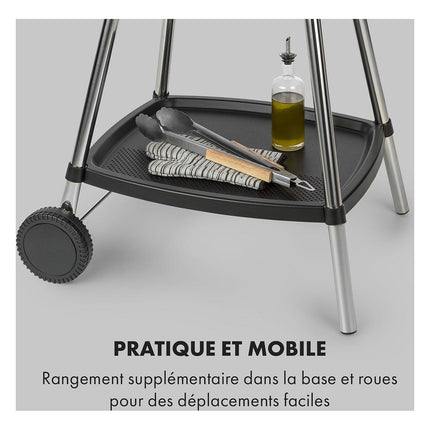 Barbecue électrique KLARSTEIN Gatsby 2000W - 20x32cm - Beige