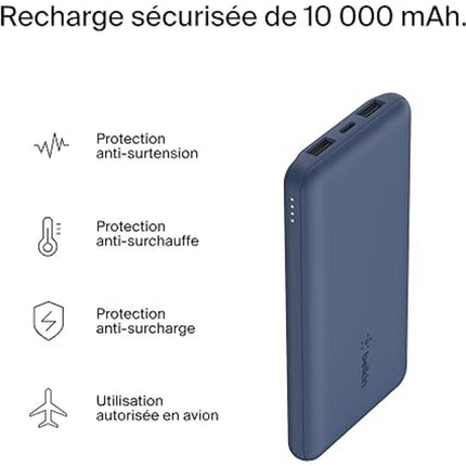 Batterie externe BELKIN 10000 mAh bleu