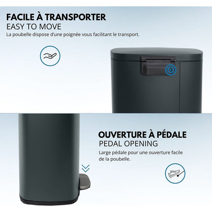 Poubelle de cuisine manuelle KITCHEN MOVE ADMIRAL